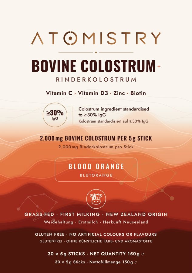 Atomistry Bovine Colostrum+ Blood Orange pouch